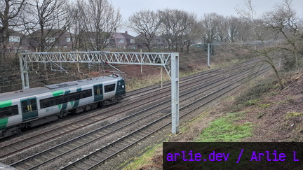 LNWR Class 730 passing Madeley Foot Bridge